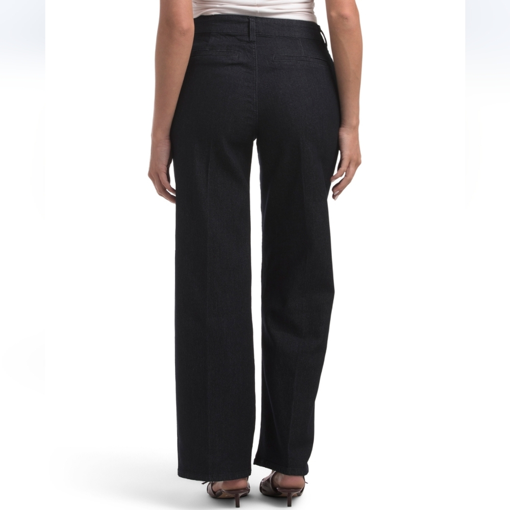 D. Jeans Women's Career High Rise Wide Leg Trousers - Picture 2 of 5